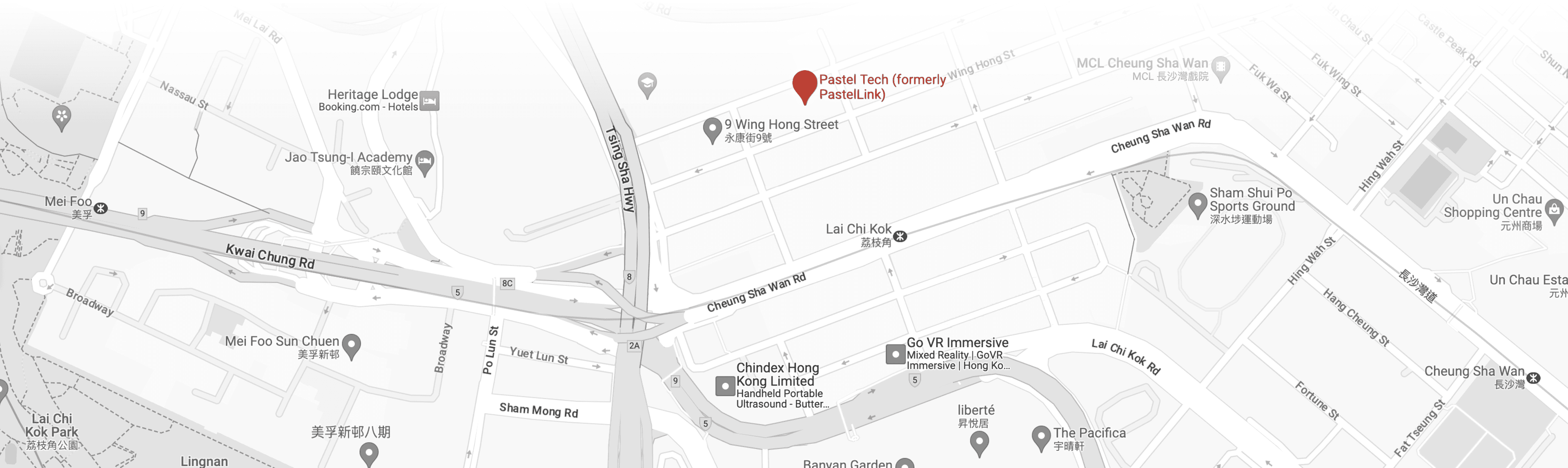 black and white map around company